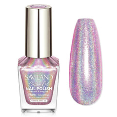 SAVILAND front bottle showing holographic pink and compact 10ml size benefits