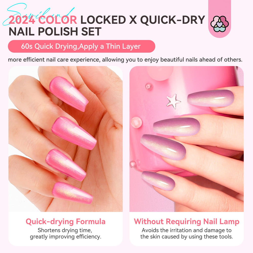 SAVILAND nails being sponged for ombre effect showing easy blending