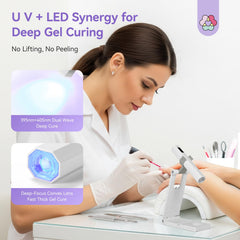 SAVILAND close-up of LED and UV diode array for deeper gel cure