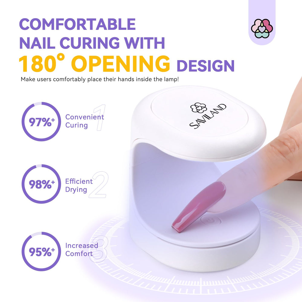 SAVILAND mini lamp curing press-on nails quickly for fast results