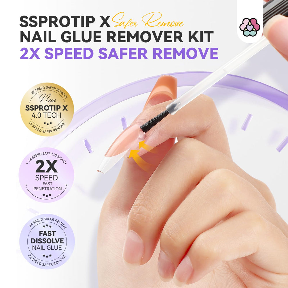 SAVILAND remover serum bottle detail showing label and nozzle for targeted debonding benefit