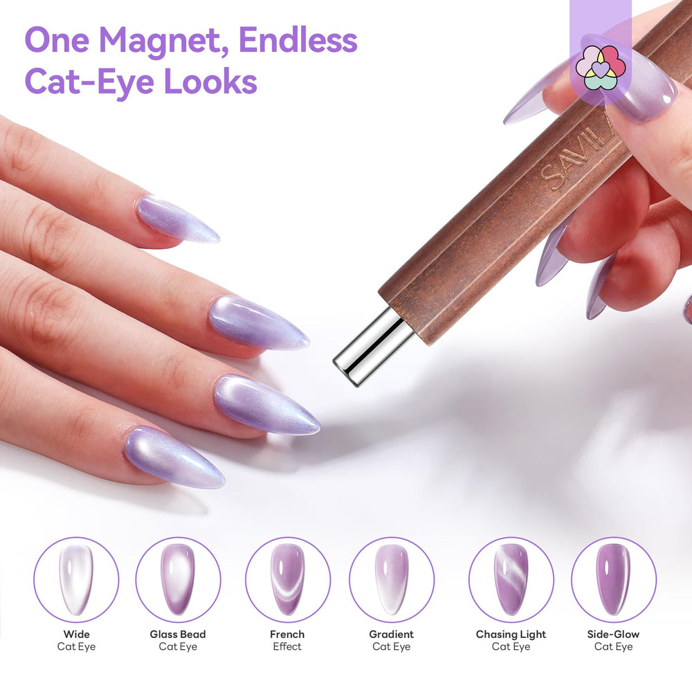 SAVILAND size comparison beside nail brush for portable, travel-friendly kit