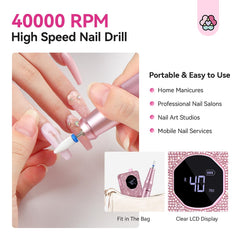 SAVILAND size comparison in hand showing portable design for mobile nail techs