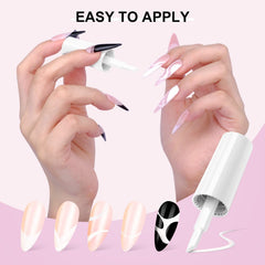 SAVILAND smile line before and after showing precise French tip benefit