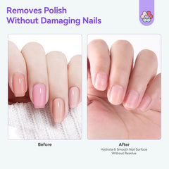 SAVILAND clear remover droplet texture demonstrating gentle formula