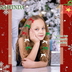 SAWINDA flat lay of red green white bows displaying color options for styling