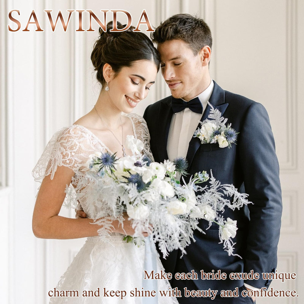 SAWINDA folded bow flat lay showing construction and layered tulle finish