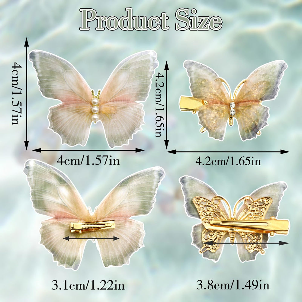 SAWINDA butterfly clip worn in half-up hairstyle for instant charm