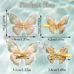 SAWINDA butterfly clip worn in half-up hairstyle for instant charm