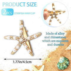 SAWINDA starfish clips worn in styled hair demonstrating secure hold