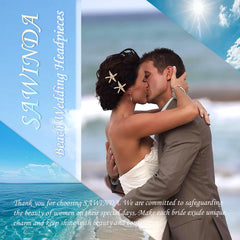 SAWINDA starfish clips in bridal setting conveying beach wedding charm