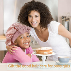 SAYMRE bonnet beside hand for size comparison and roomy interior