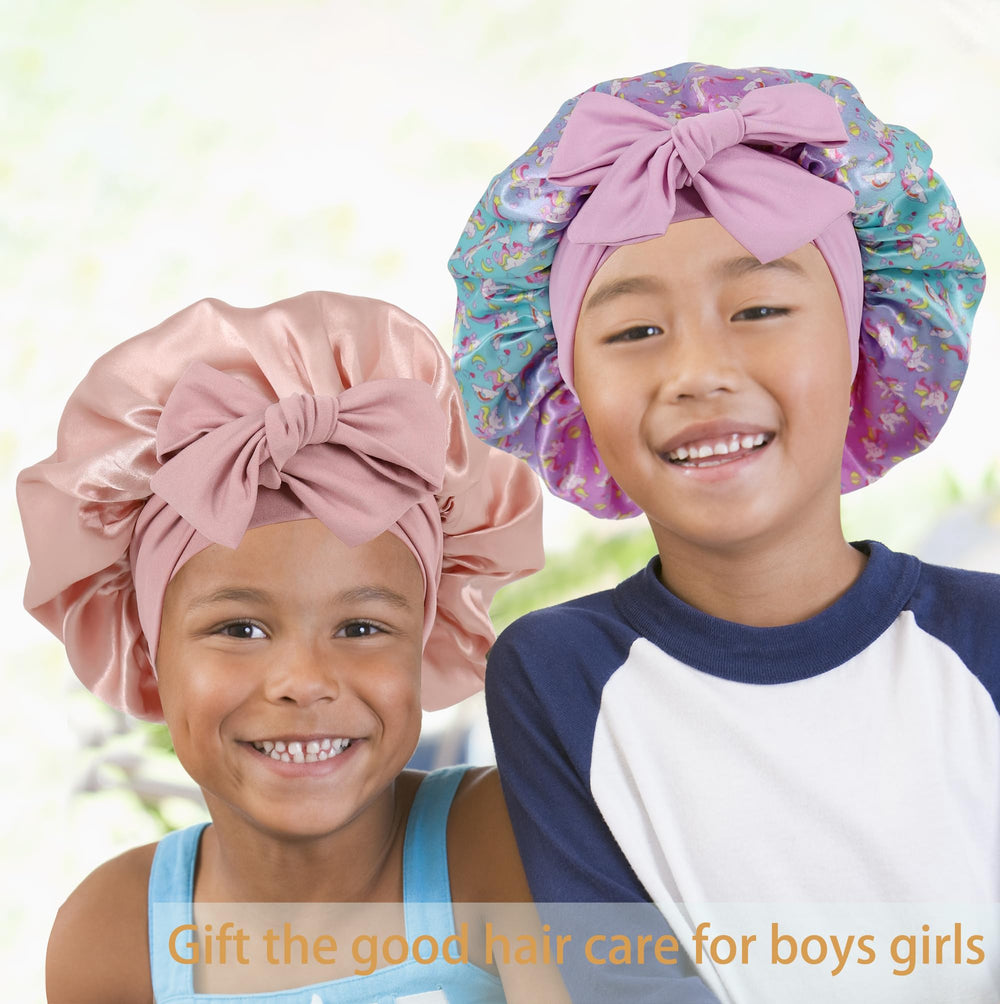 SAYMRE bonnet in bedroom setting shows comfortable sleep protection for kids