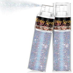 Scarman front bottle showing holographic glitter and portable pump for easy use