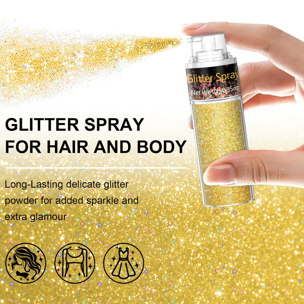 Scarman close-up of ultra-fine gold glitter texture for precise sparkle