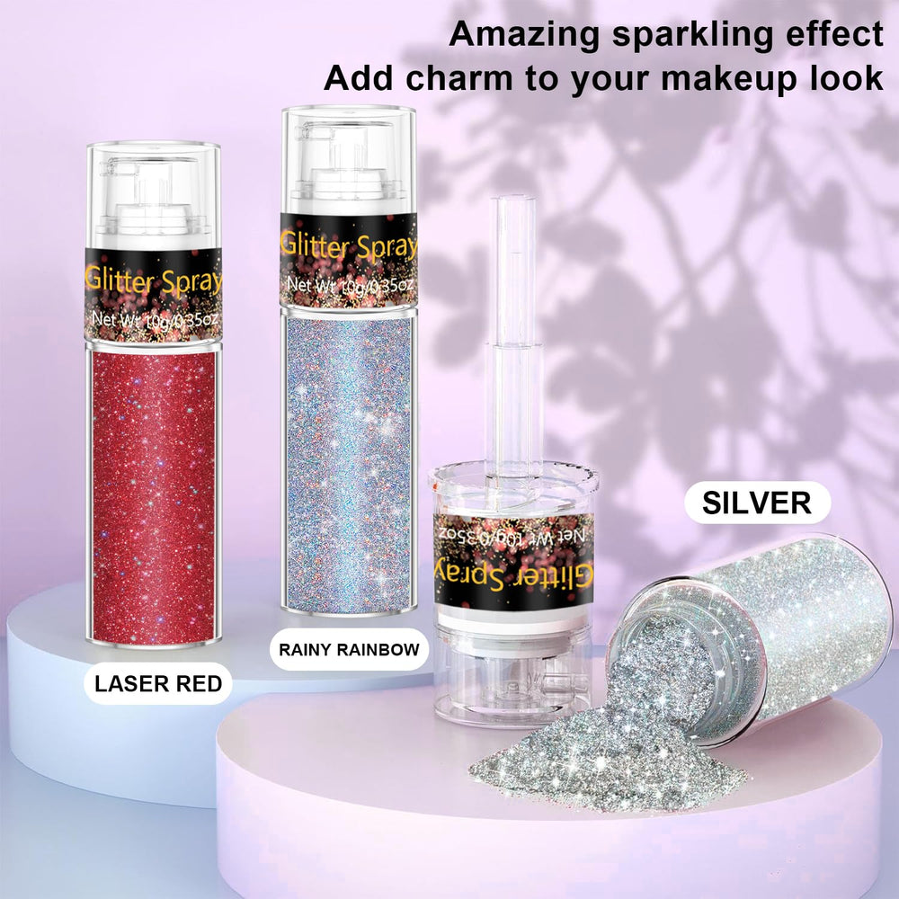 Scarman applied to hair demonstration illustrating brand sparkle and festival-ready highlight