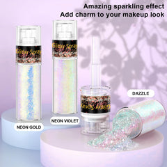 Scarman glitter on shoulder and arm for all-over glow