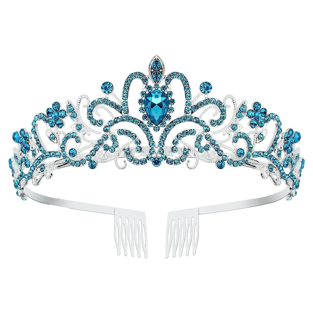 Schmoopy front view showing blue crystals and elegant crown silhouette, adds sparkle