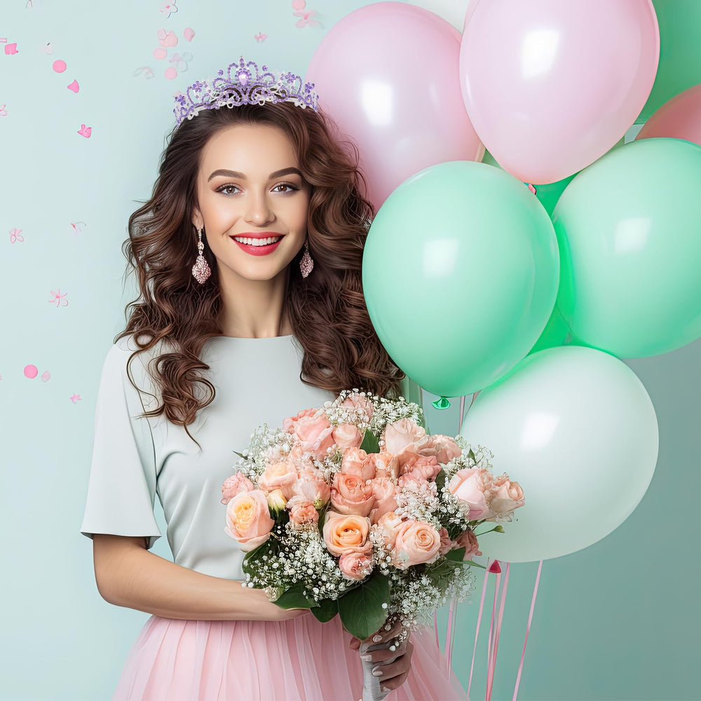 Schmoopy tiara next to hand to show size and lightweight portability
