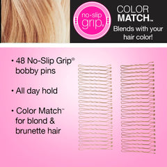 Scunci by Conair pins held in hand to show size and count, easy to carry