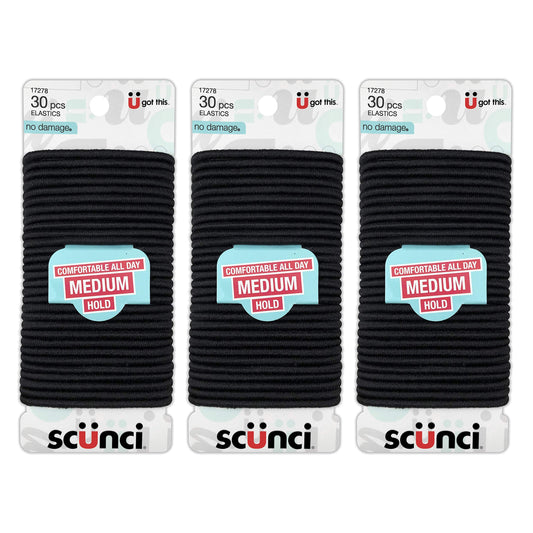 Scunci front packaging showing 90 counts and value for daily use