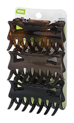 Scunci front view of clip pack showing grip texture and strong hold