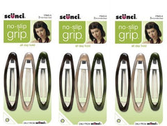 Scunci oval snap clip front view showing secure no-slip hold