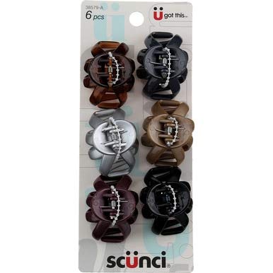 Scunci octopus clip label and branding highlighting trusted quality