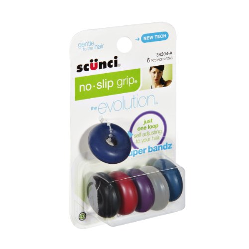 Scunci Sup Bandz front packaging showing 6-count, secure hold benefit