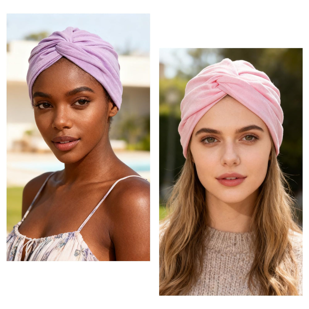 sdfvsdg hand holding turban to show scale and easy-fit benefit