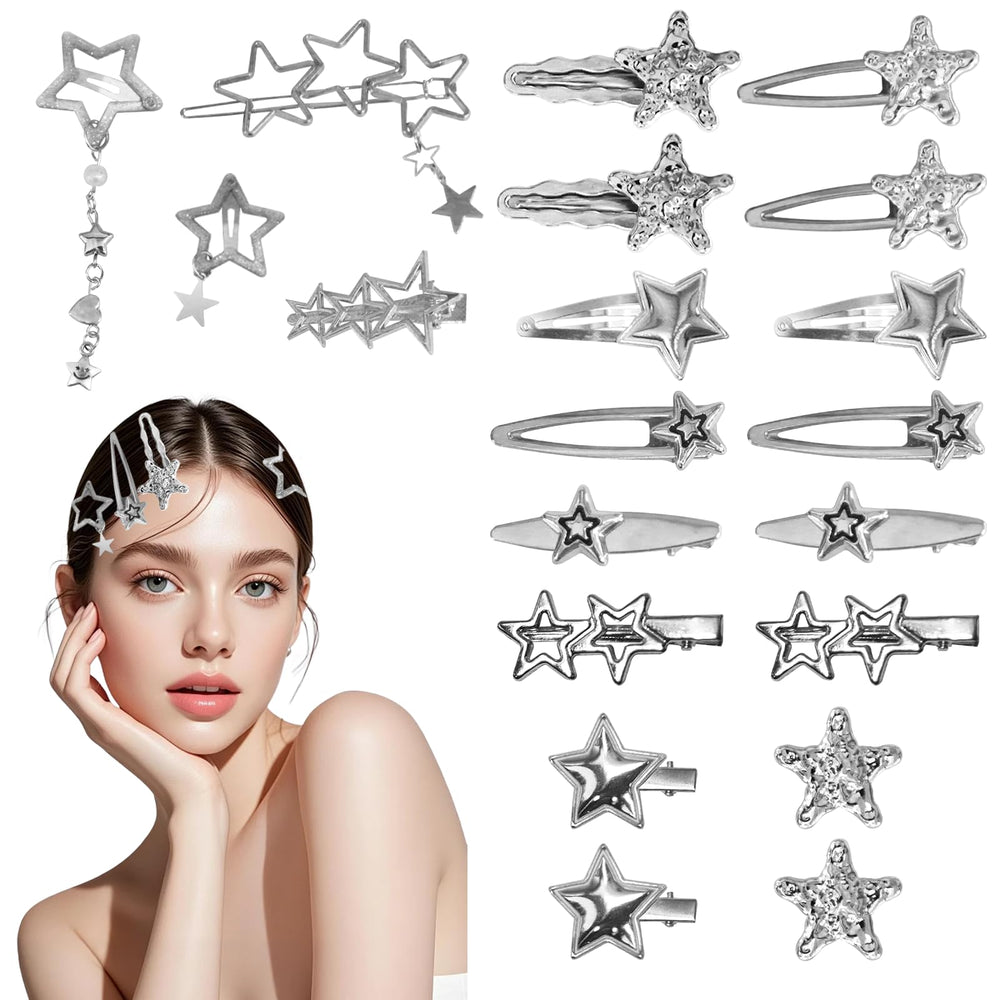 SDIDVIEXPERT front packaging showing 20 star hair clips, perfect for gifting