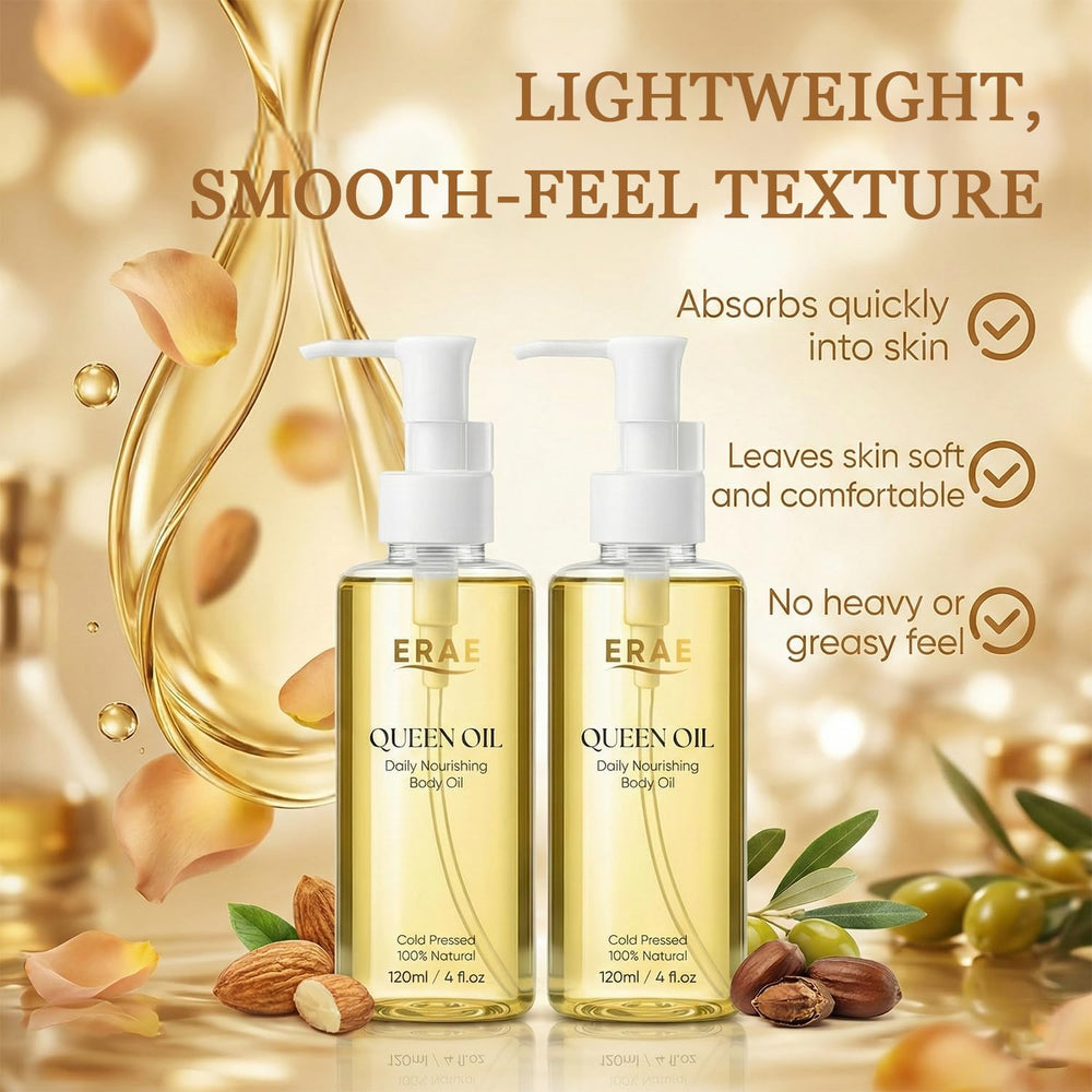 SDUQULK ERAE oil being massaged into tummy illustrating targeted nourishment benefit