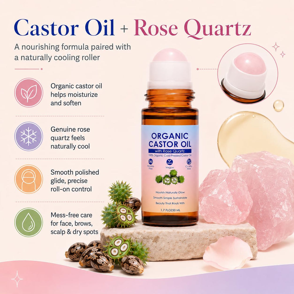 SDXJIOGE rose quartz roller close-up delivering cooling massage