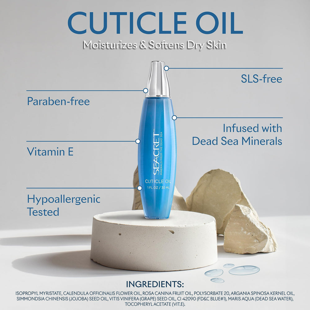 SEACRET ingredients display with rosehip and calendula, emphasizes soothing properties