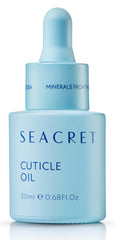 SEACRET front bottle showing compact cuticle oil packaging and easy application