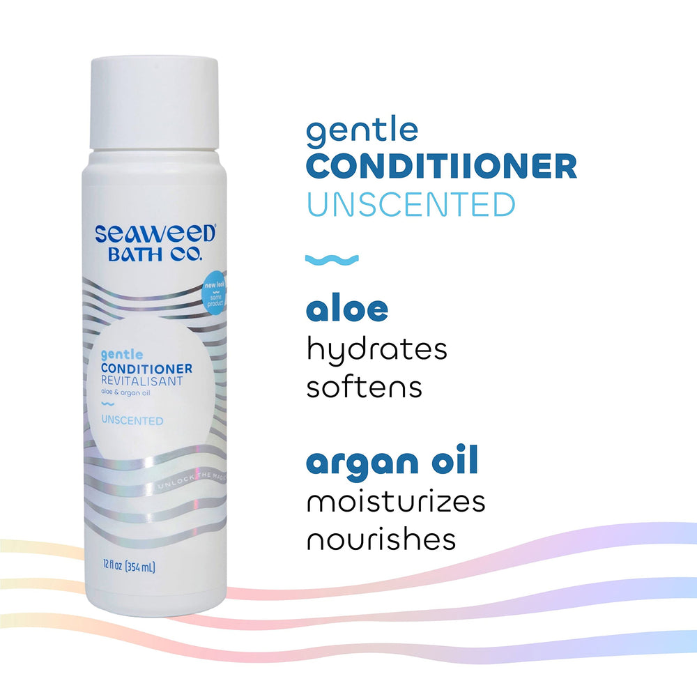 Seaweed Bath Co hair after application showing smooth, shiny strands and improved manageability