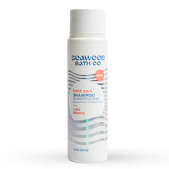 The Seaweed Bath Co. front bottle shot showing product and benefits
