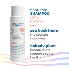 The Seaweed Bath Co. shampoo being applied in shower for gentle cleansing