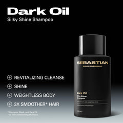 Sebastian shampoo pouring to show creamy texture and lightweight feel