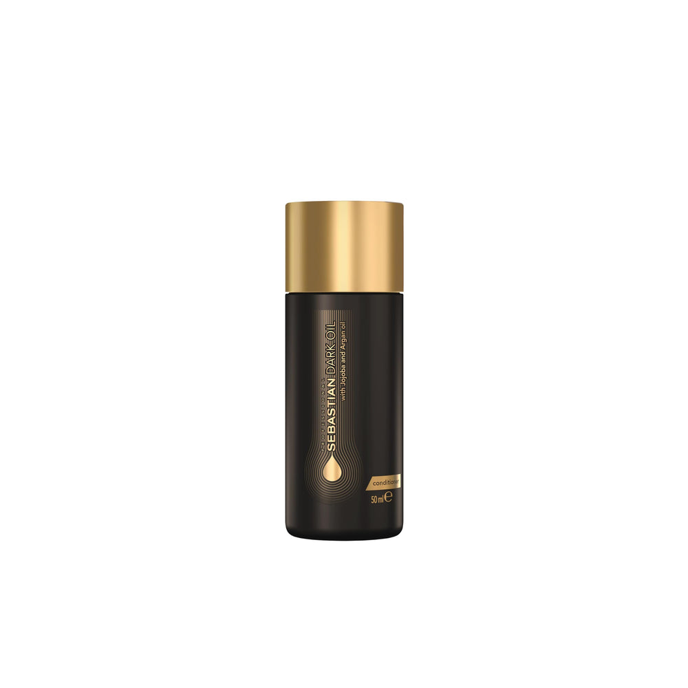 Sebastian travel-size bottle front view showing compact conditioning solution and portability
