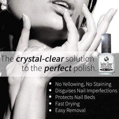 Seche clear close-up texture revealing crystal-clear glossy finish for protection
