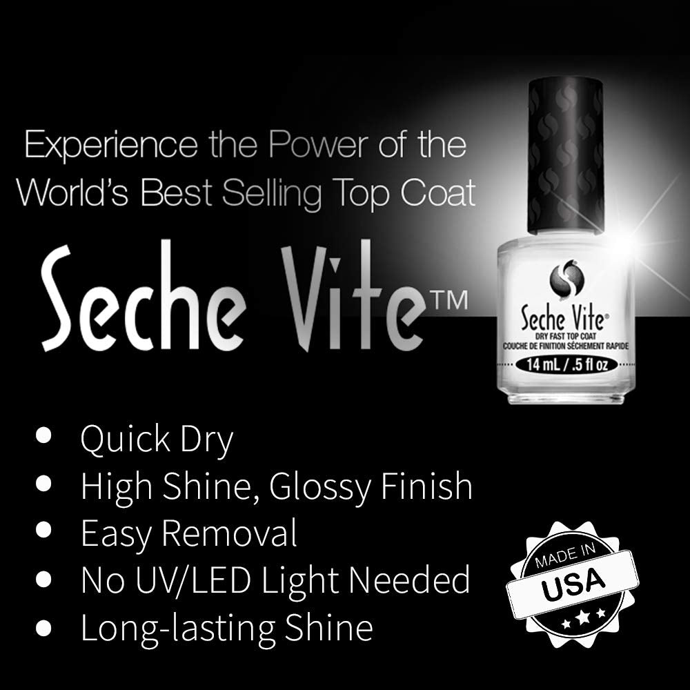 Close detail of high-gloss finish from Seche Vite for mirror shine