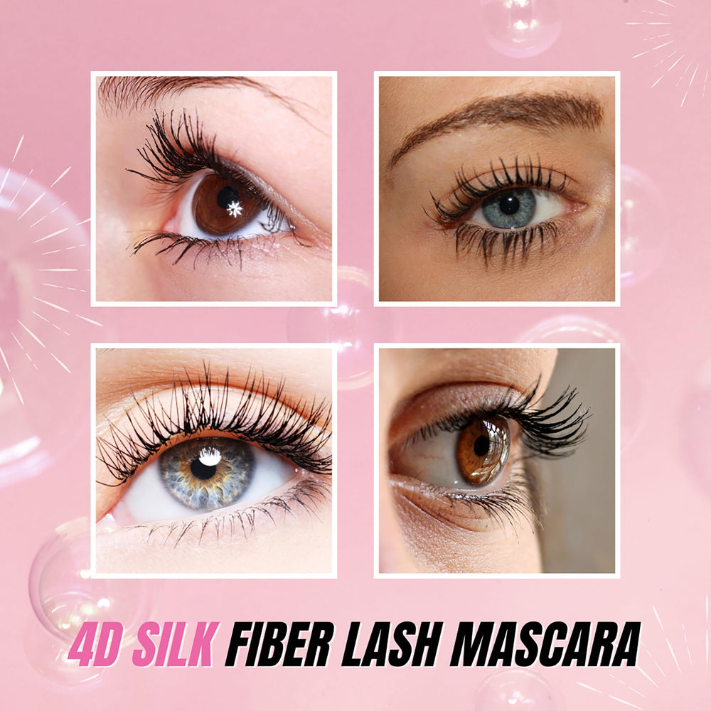 Secret Xpress Control before and after lashes showing length and volume benefit
