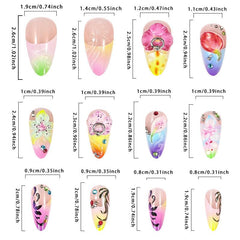 SEENEEY close-up of rhinestone detail on nail, sparkling for accent