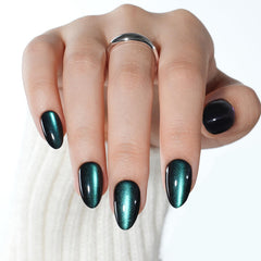 SEEWEE side profile of short almond nail shape demonstrating natural feel and comfort