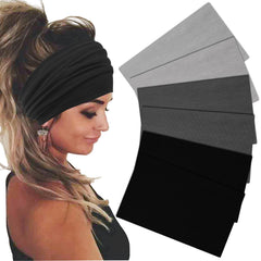 Sefiinh front view of six-pack headbands showing colors and benefit of variety