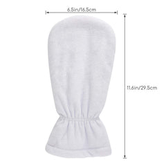Segbeauty mitt beside ruler showing size for proper fit reference