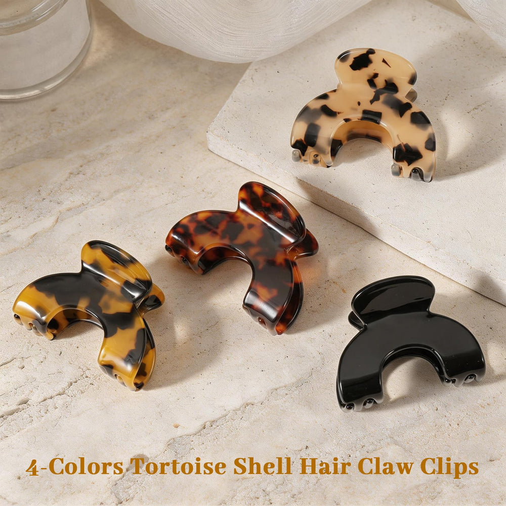 Seiolieliou tortoiseshell and black clips displayed showing color options
