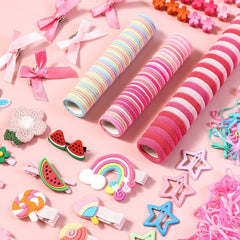 Seiolieliou close-up of 700 single-use elastics showing variety and durable hold