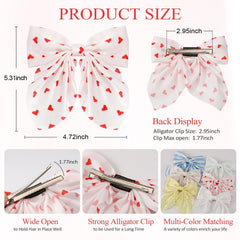 Seiolieliou size scale with ruler showing medium bow dimensions for styling guidance